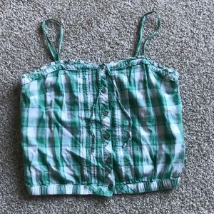 Green and White Tank
